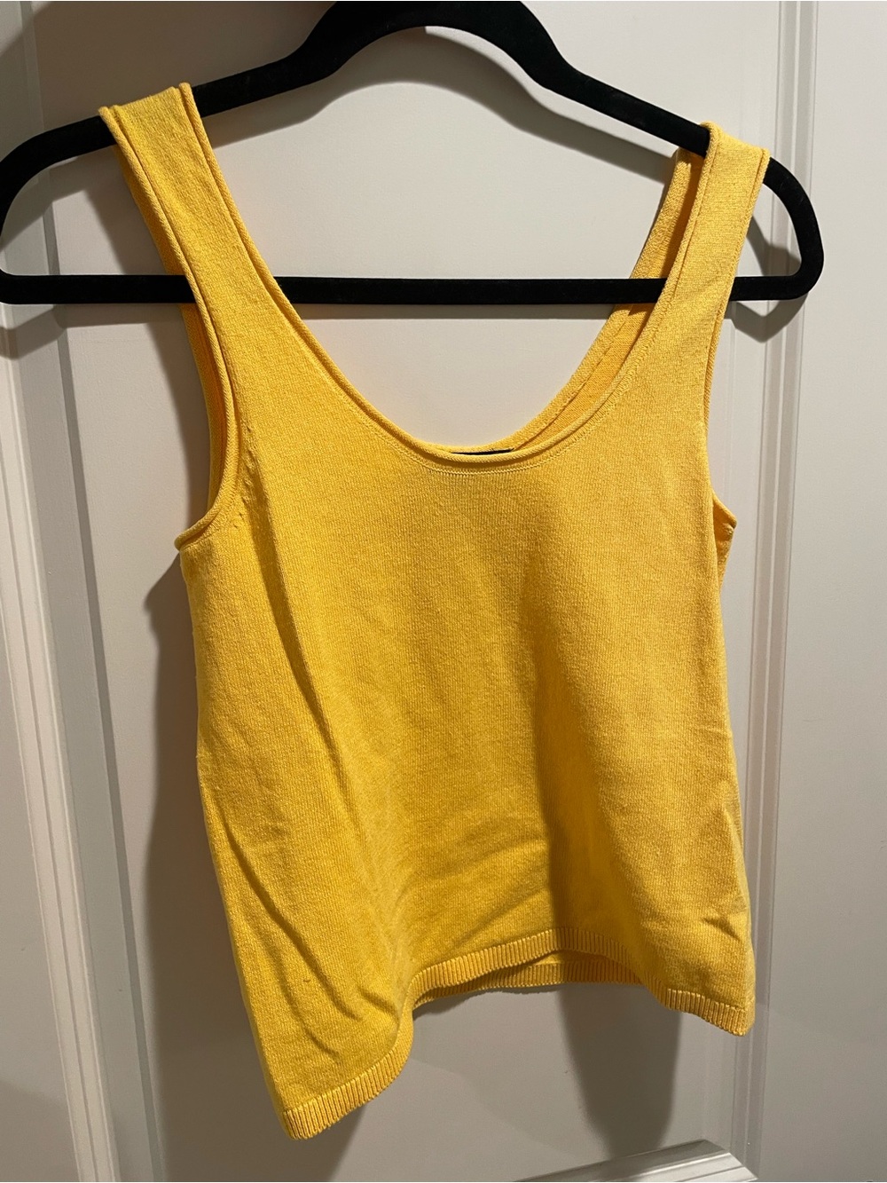 Zara Fine Knit Tank Top - Yellow